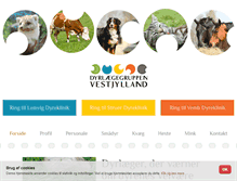 Tablet Screenshot of dyrlaegegruppenvest.dk